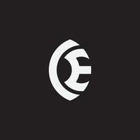 Initial letter CE monogram logo template. vector