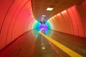 Multicolored Subway Corridor photo