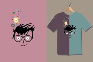 Think different working in side-Best T-shirt Design. vector