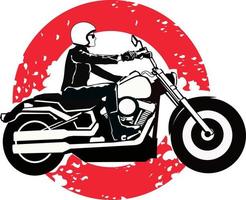 motocicleta, grunge, vector, silueta vector