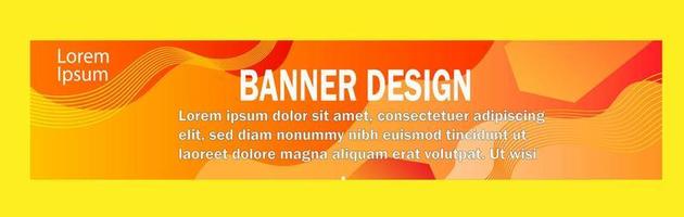 plantilla abstracta fondo banner naranja y amarillo vector