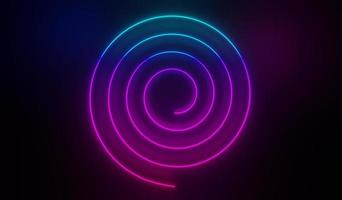 3d render of RGB neon light on darkness background. Abstract Laser lines show at night. Ultraviolet spectrum beam scene photo