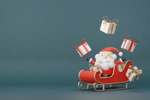 3d Display scene for product and cosmetic presentation with Merry Christmas and Happy new year concept. Modern geometric. Platform for mock up and showing brand. photo