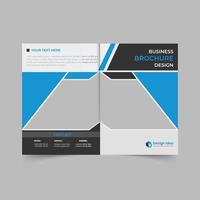 bi fold brochure template design vector