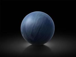 Blue Bowling Ball on black background photo