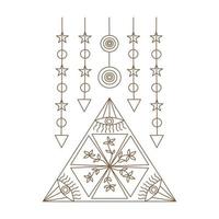 Elements of Magic and celestial  designed in doodle style, brown lines on white background for card. Digital printing, scrapbooks, tattoos, t-shirt designs, stickers, and more. vector