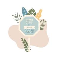 stop sign with life quote vector