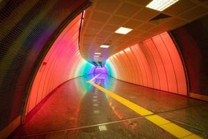 Multicolored Subway Corridor photo