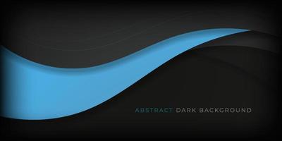 Elegant blue line background curve element vector with black space for text and message design, overlap layer.Eps10 vector