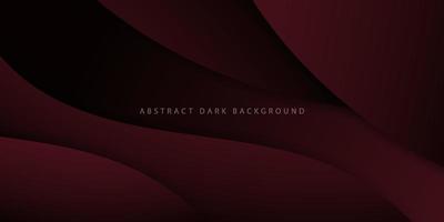 Abstract dark red wavy background with gradient soft color on background. Eps10 vector