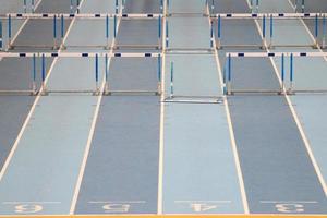 Lanes and Hurdles in 60 meters Running Field photo