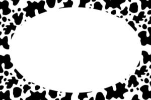 black and white cowhide pattern with text area vector