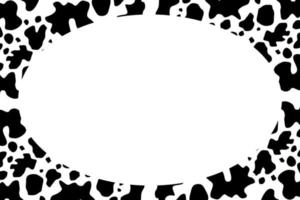 black and white cowhide pattern with text area vector