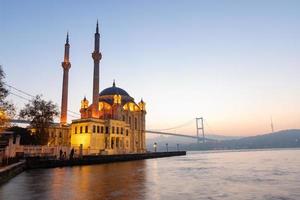Ortakoy Mosque in Istanbul City, Turkey photo