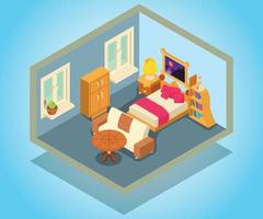 Lodging concept banner, isometric style vector