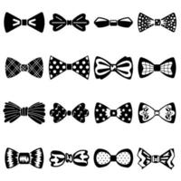 Bowtie icons set, simple style vector