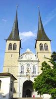 Famous historical church in Lucerne photo