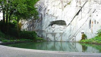 Dying lion monument landmark of Lucerne photo