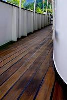 Boat wooden deck photo