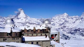 Gornergrat train station with Matterhorn peak photo