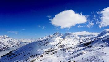 snow alps mountains horizontal photo