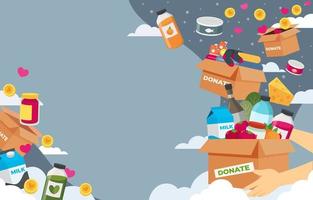 Donation Boxes Background vector