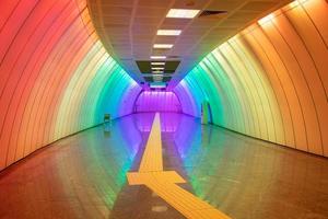 Multicolored Subway Corridor photo