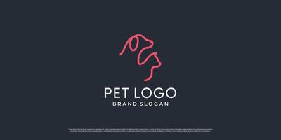 logotipo de mascota con elemento creativo con objeto de perro y gato premium vector parte 4