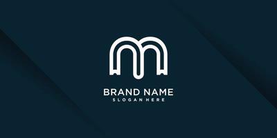 logotipo de la letra m con concepto de elemento creativo premium vector parte 9