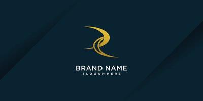 R logo with creative element style Premium Vector part 4