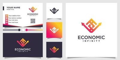 logotipo económico con vector premium de diseño de elemento abstracto creativo