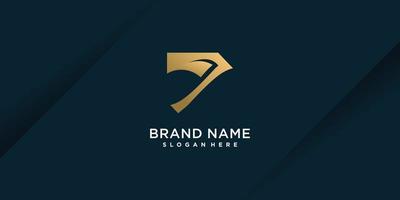 Logo icon with number seven with creative concept Premium Vector part 1