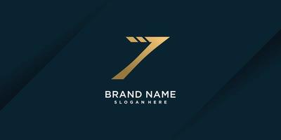 Logo icon with number seven with creative concept Premium Vector part 4