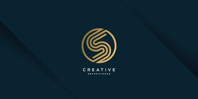 logotipo de la letra s con vector premium de concepto abstracto creativo
