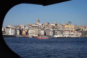 torre de galata y distrito de galata en estambul, turquía foto