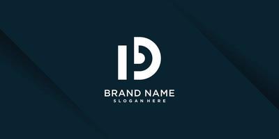 diseño de logotipo d con concepto creativo premium vector parte 8