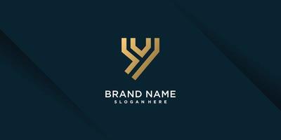 Letter Y logo with creative element style Premium Vector part 6