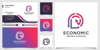 logotipo económico con vector premium de diseño de elemento abstracto creativo