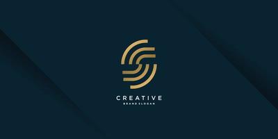 logotipo de la letra s con vector premium de concepto abstracto creativo