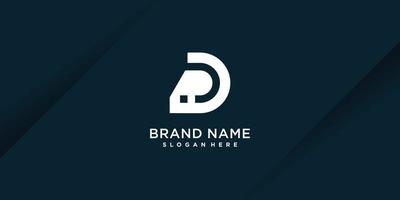 diseño de logotipo d con concepto creativo premium vector parte 1