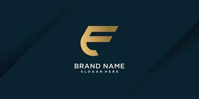 logotipo f con concepto de elemento creativo premium vector parte 2