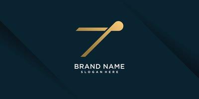 Logo icon with number seven with creative concept Premium Vector part 8