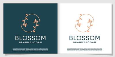 logotipo de flor con vector premium de concepto moderno y único