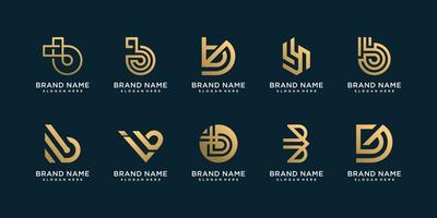 colección de logotipos de letra b con vector premium de estilo único