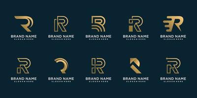Set of R logo collection for business Premium Vector