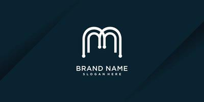Letter M logo with creative element concept Premium Vector part 5