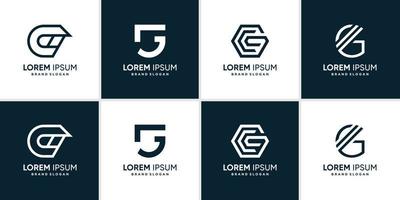 G logo collection with modern concept Premium Vector