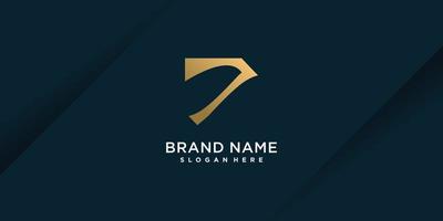 Logo icon with number seven with creative concept Premium Vector part 2