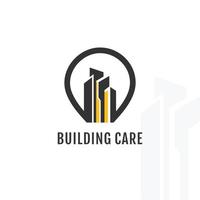 Building logo with creative element concept Premium Vector