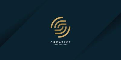 Letter S logo with creative abstract concept Premium Vector